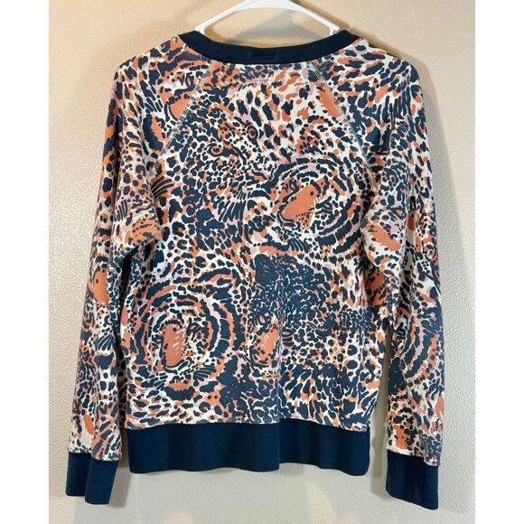 Mother The Square Lightweight Leopard Sweatshirt Woman’s Small - Picture 5 of 11